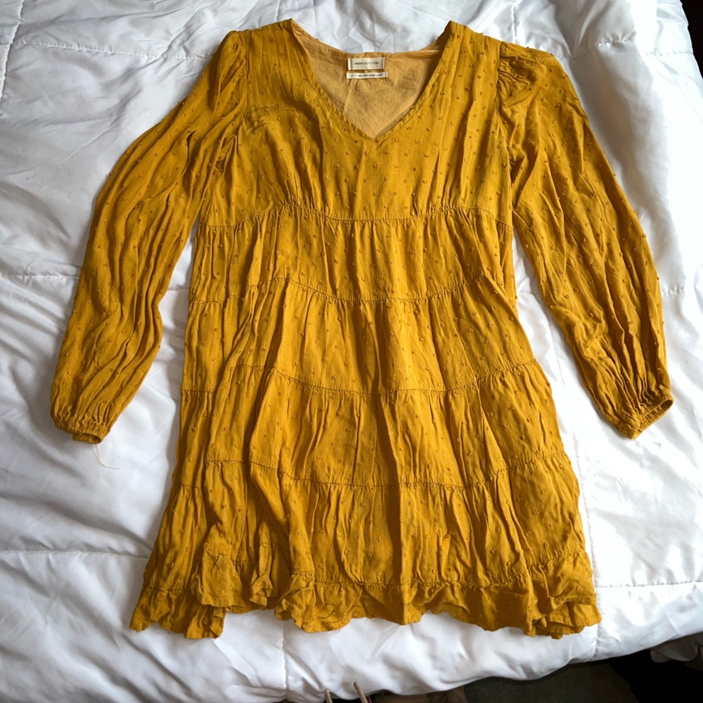Urban Outfitters Mustard Yellow Textured dress - Picture 3 of 3